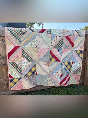Vintage handmade patchwork quilt